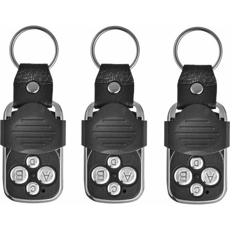 Rge [3 Pièces] Télécommande, Télécommande De Porte De Garage Électrique, Télécommande Universelle 433,92/315 Mhz Avec 4 Boutons De Répétition
