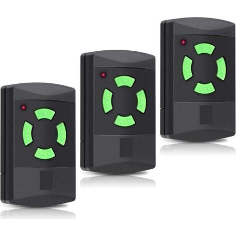Barkbusters Lot De 3 Télécommandes De Rechange Pour Émetteur Portatif Hörmann Hsm4 437230, Télécommande Auto-apprentissage 26,975 Mhz, 4 Canaux Pour Porte De Garage, Porte D'Entrée, Porte D'Entrée, Et