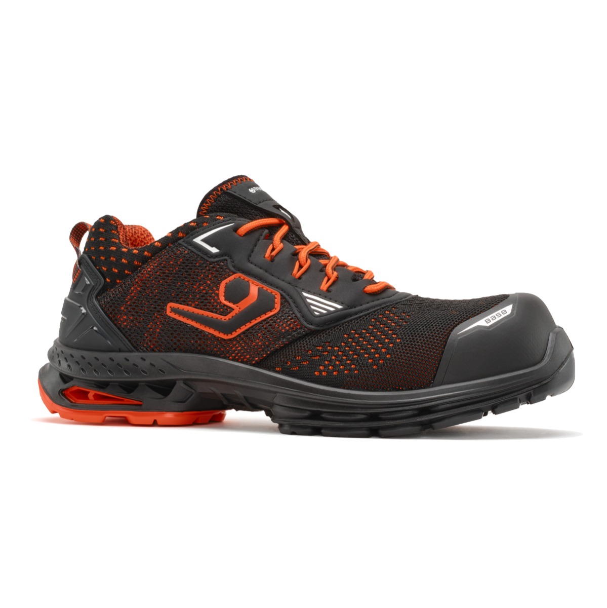 Base Berlin B1704a S1ps Esd Sc Lg Fo Sr Vegane Sicherheitsschuhe - 38 Eu - Schwarz / Orange