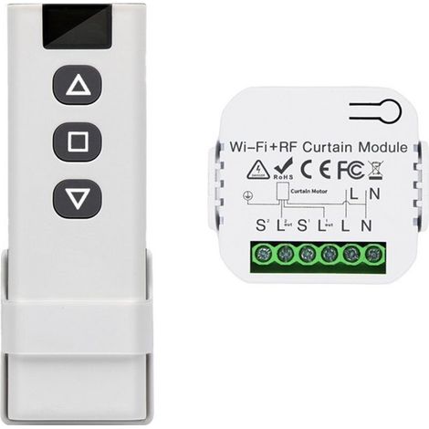 Interrupteur Sans Fil Pour Volets Roulants – Télécommande Rf 433 Mhz – Portée 100m – Compatible Moteurs Ac 110-240v – Installation Facile