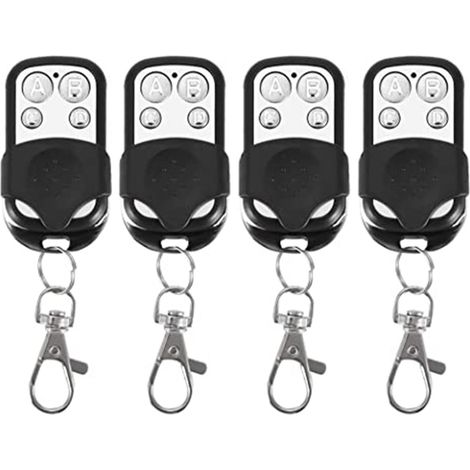 Lot De 4 Télécommandes 4 Boutons 433 Mhz, Porte Garage, Portail, Puits De Lumière. Appairage Simple, Longue Portée, Commande À Distance Pratique.