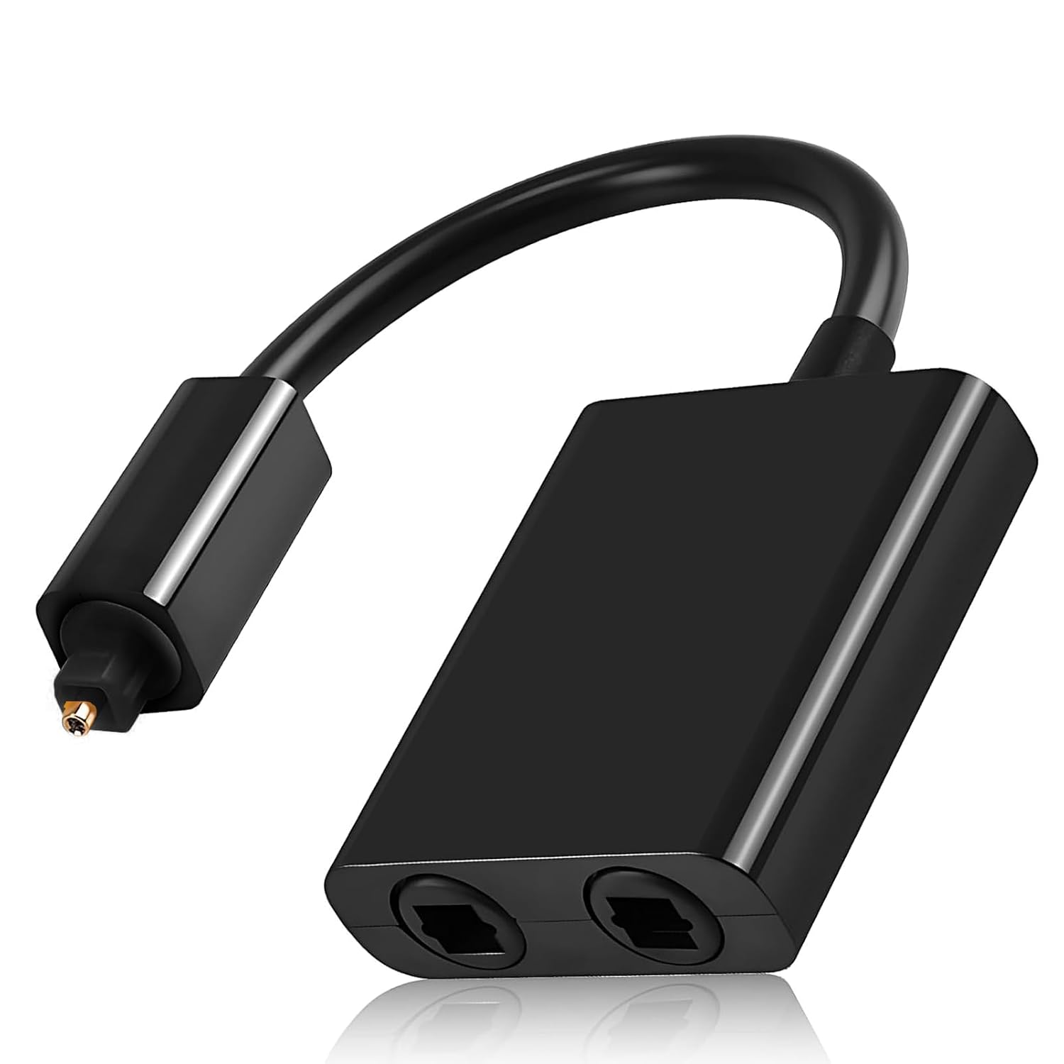 Optischer Audio-glasfaser-kabelsplitter Mit 1 Auf 2 Toslink-ausgängen, 0,25 M Spdif-kabeladapter Für Soundbar, Fernseher, Dvd-player, Verstärker, Soundbar (schwarz)