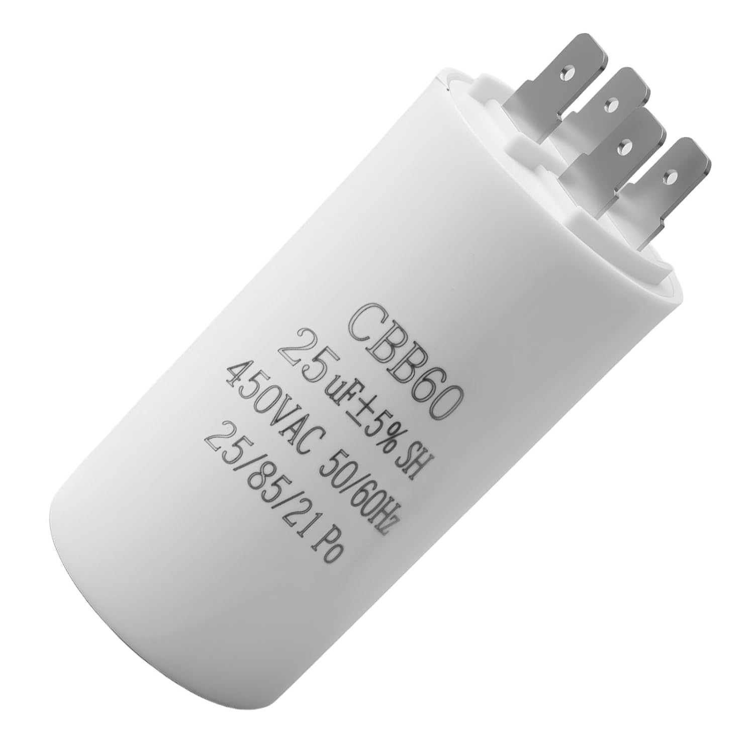 Cbb60 Kondensator 25 Μf 450 V, Anlaufkondensator, Für Poolpumpen, Rollläden, Einphasenmotoren, Kompressoren, Ventilatoren, Waschmaschinen, 50/60 Hz