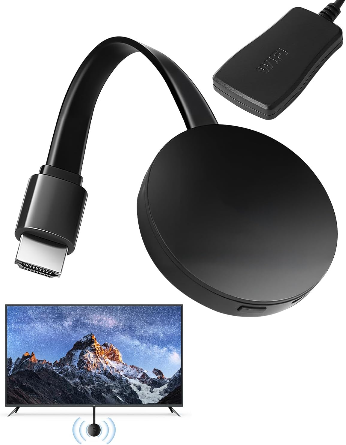 1080p Wireless Hdmi Dongle Adapter Für Fernseher, Wlan-dongle-bildschirm Kompatibel Mit Miracast, Airplay, Dlna, Streaming Ios Android Windows Mac, 2,4 Ghz Tragbar (23)
