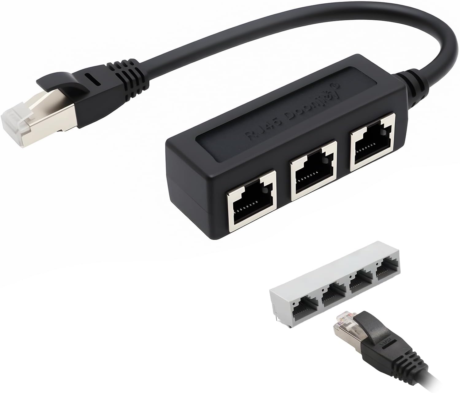 Rj45-splitter (1 Stecker Auf 3 Buchsen) Für Ethernet-netzwerkadapter (lan), Rj45-koppler, Ethernet-lan-kabelverlängerung Für Cat5, Cat5e, Cat6 Und Cat7