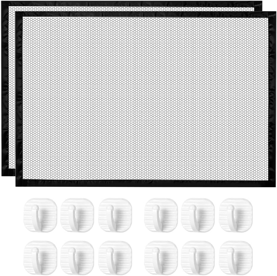 Set Mit 2 Hundegittern - Kein Bohren Erforderlich - Mit 12 Klebehaken - Für Treppen, Türrahmen, Flure - Für Kleine Hunde, Katzen Und Haustiere (110 X 72 Cm)