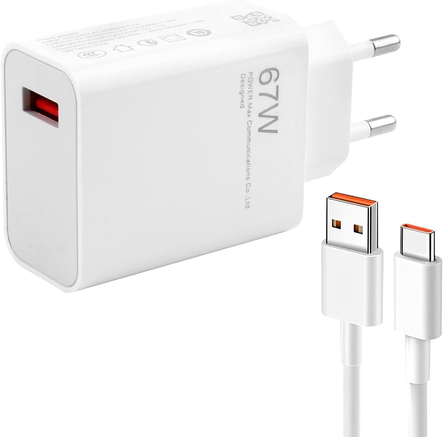 67-w-schnellladegerät Mit 1 M Usb-c-kabel Für Mi 15/14t Pro/14 Ultra/13t Pro/12t/13 Pro/12 Pro, Turbo-ladeadapter Kompatibel Mit Mi Note 14/13/12/11/10, Poco X7 Pro/f6/f5 Pro (67 W)
