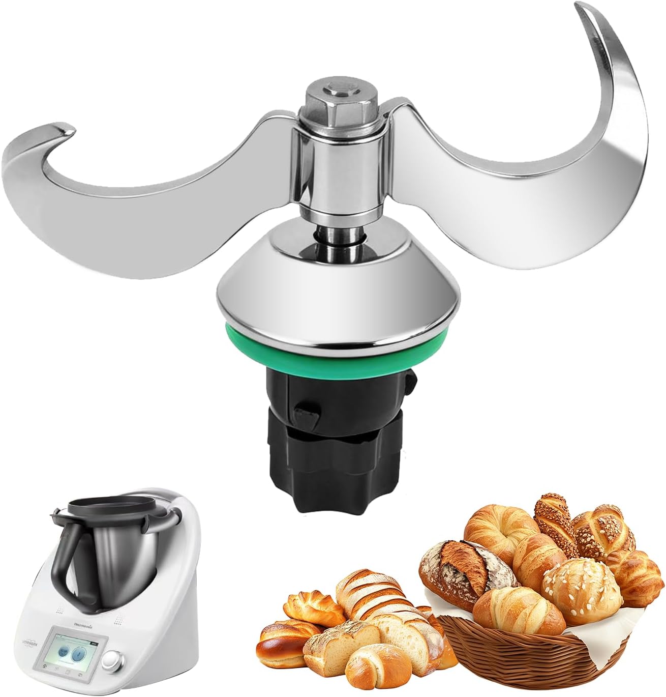 Teigmesser Für Thermomix Tm7, Tm6 Und Tm5 – Edelstahlklingen – Mixmesser Für Thermomix Tm5 – Ersatz-mixmesser Für Tm6 – Schnelle Reinigung – Keine Teigreste Oder Verunreinigungen