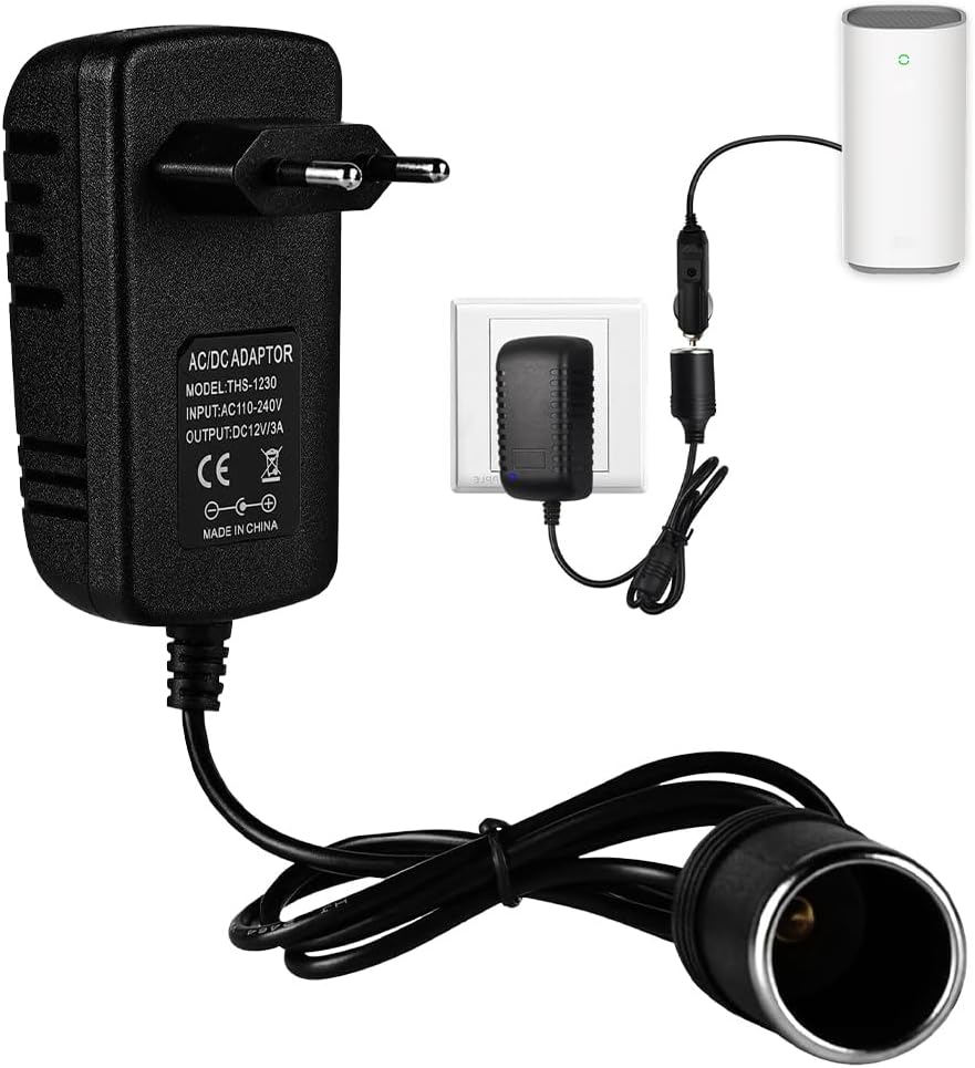 Kfz-netzadapter, Wechselstrom-zu-gleichstrom-konverter 12v/3a 36w [110v - 240v Auf 12v], Zigarettenanzünderstecker-adapter Für Kfz-videorekorder/kameras, Dvr, Gps