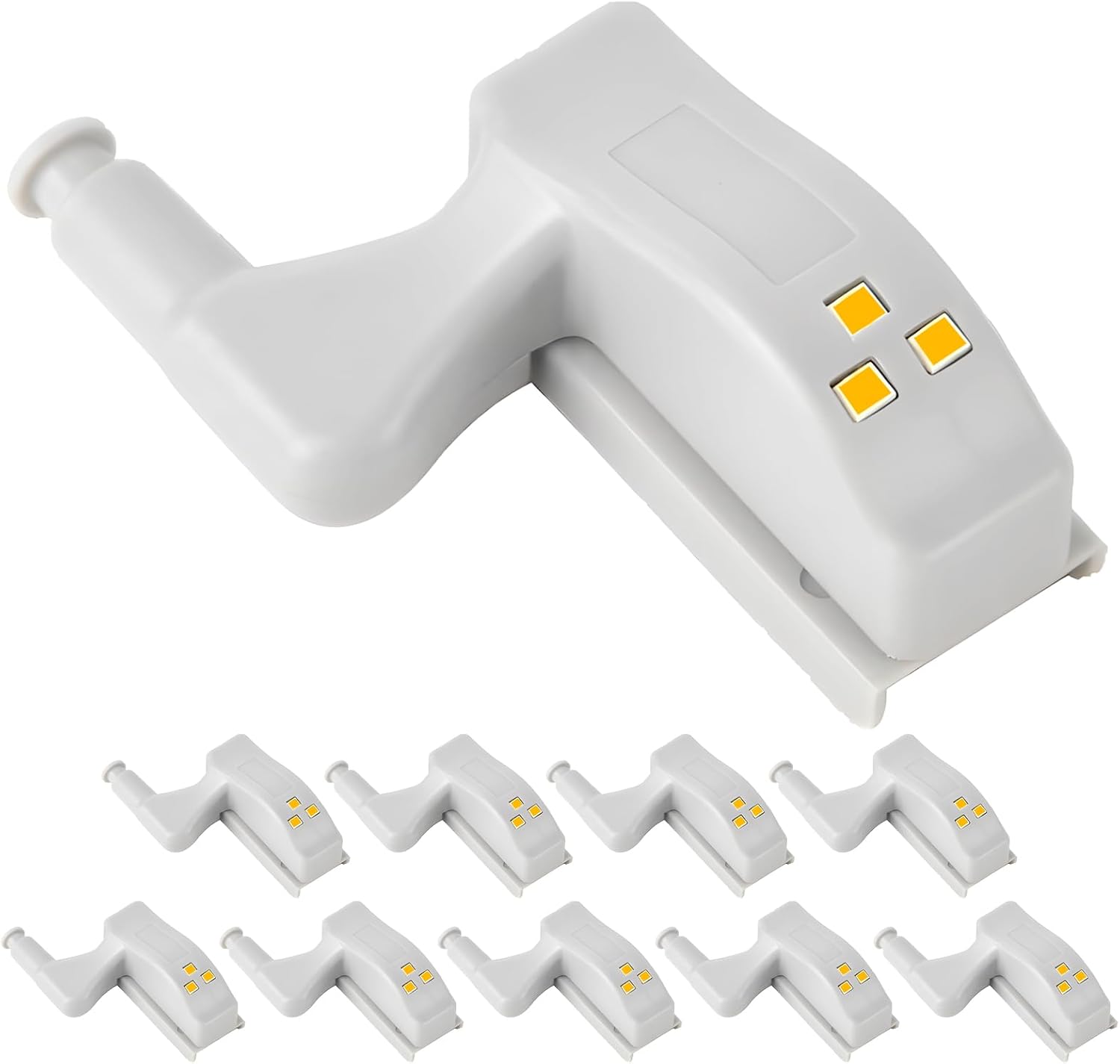10er-pack Led-scharnierleuchten Für Schranktüren, Spezialbeleuchtung Mit Automatischem Sensor, 12v Kabellose Schrankbeleuchtung, Küchenbeleuchtung, Schlafzimmerbeleuchtung, Kleiderschrankbeleuchtung,