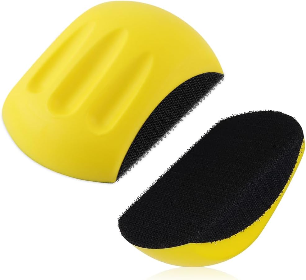 Handschleifklotz, 12,7 Cm (5 Zoll) Mit Klettverschluss, Mausform, Für Möbelrestaurierung, Als Schleifpapierunterlage, Zum Polieren In Eigenregie Und Für Karosseriearbeiten