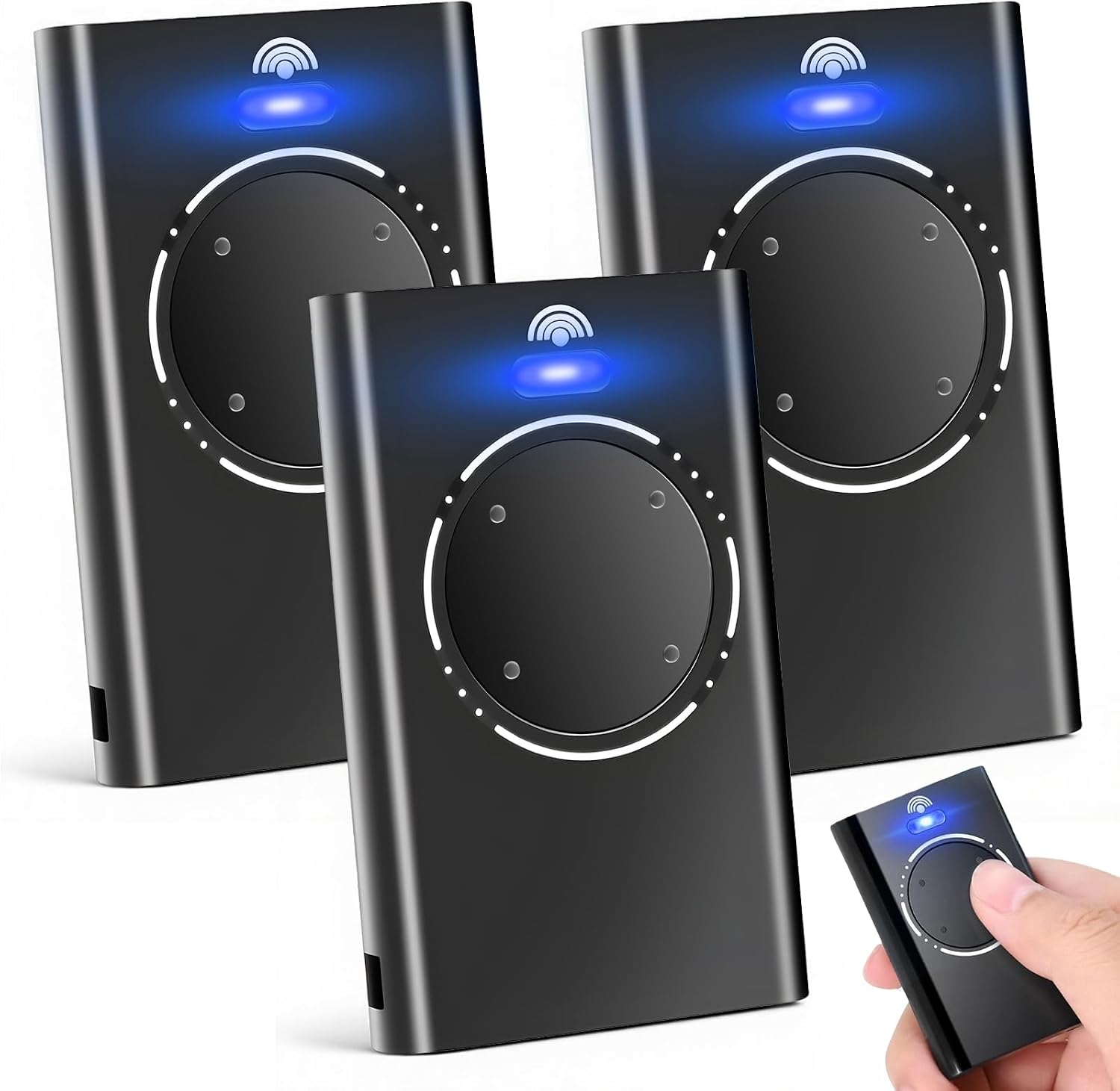 3pcs Telecommande Portail, Telecommande Porte De Garage, Telecommande 868mhz, Kompatibel Mit Xt2 868 Slh Lr, Xt4 868 Slh Lr, 4 Canaux Noir