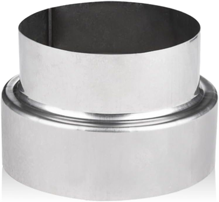Ofenrohr-reduzierstück, Edelstahl-rohradapter, Einwandige Reduzierung Von 120 Mm Auf 100 Mm Durchmesser, Ofenanschluss, Silber