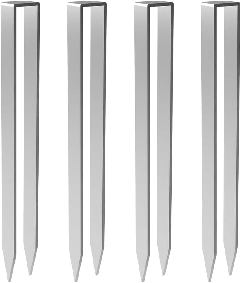 Rosenbogen-erdanker, 4er-set, Silber, U-förmige Erdanker Zur Befestigung Von Rosenbögen, 30 X 2,9 X 2,1 Cm, Silber