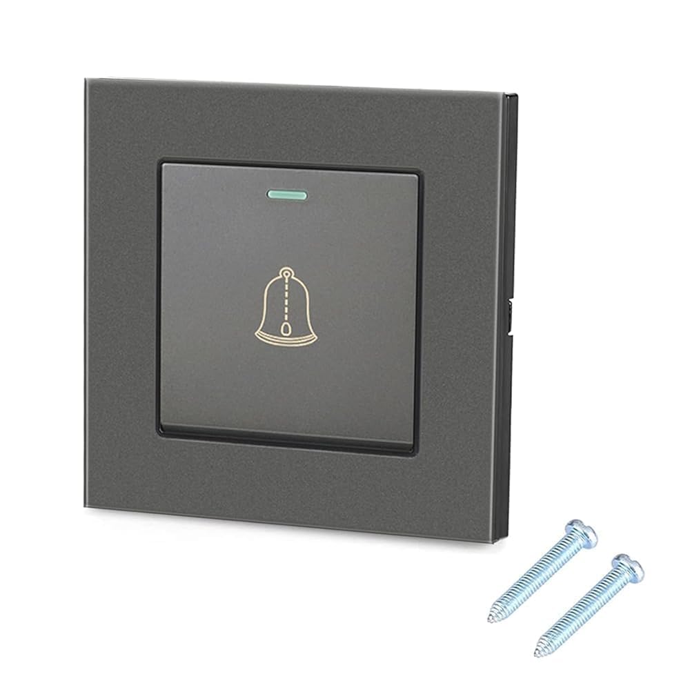 Wasserdichter 220-250v Außentürklingelschalter Für Glastüren, Inklusive Schrauben, Einfache Montage, Für Haus, Hotel Und Außenbereich, Schwarz