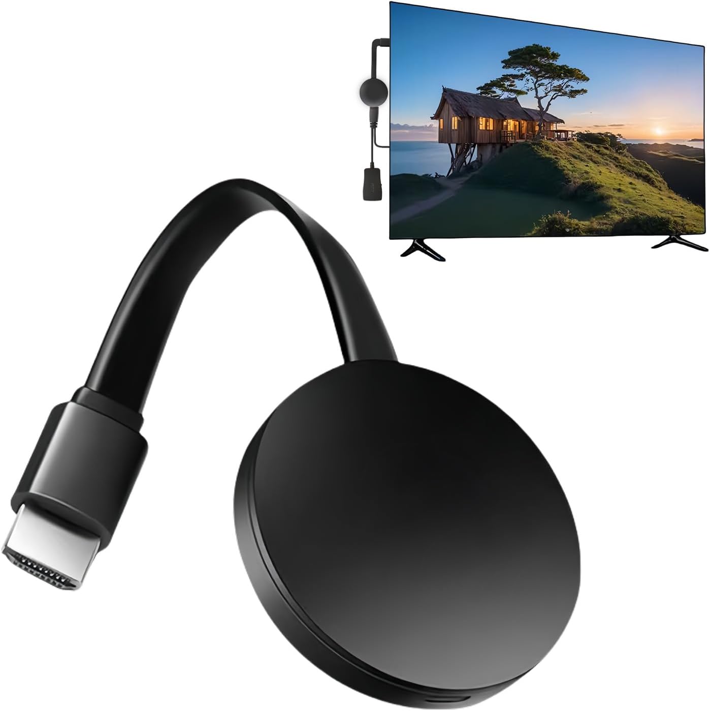 1080p-wlan-hdmi-dongle-adapter Für Fernseher, Kompatibel Mit Miracast, Airplay, Dlna Und Streaming Für Ios, Android, Windows Und Mac, 2,4 Ghz, Tragbar