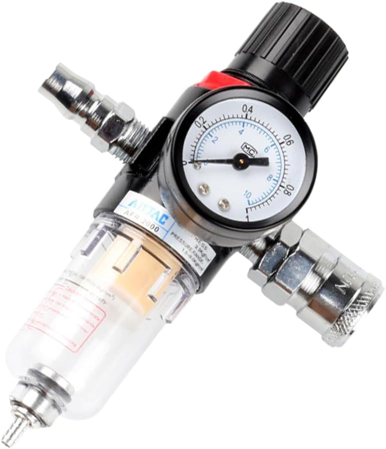 1/4"-druckluft-wartungseinheit, Druckluftregler, Zubehör Mit Wasserabscheider Und Schnellkupplungen Für Druckluftkompressor, Filter Und Druckluftwerkzeuge