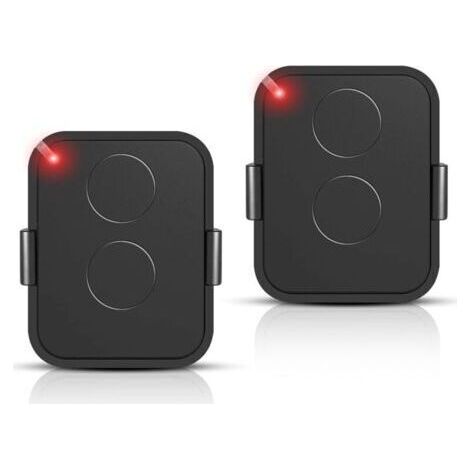 Ede Lot De 2 Télécommande Compatible Nice Era One2/on2e/on4e/on1e,433,92 Mhz Télécommande Porte De Garage,rolling Code,2 Canaux(noir)