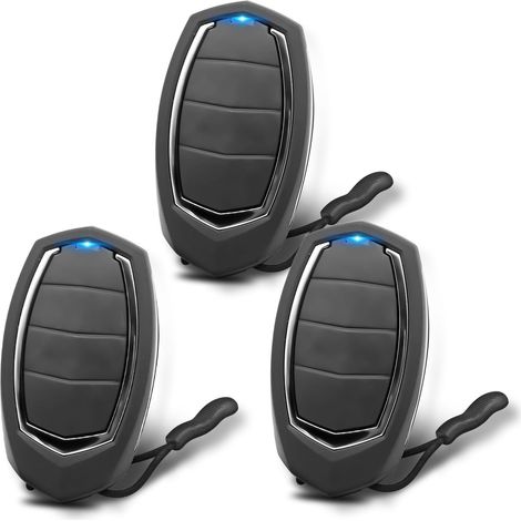 Un Ensemble De Trois Télécommandes De Porte De Garage 433-92 Mhz- Compatibles Avec Motorline Falk Mx4sp Mxs4sp Mx5sp Rcm Dsm- 4 Canaux.