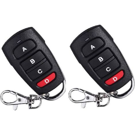 Télécommande Universelle Pour Porte De Garage- Télécommande Pour Porte De Garage Électrique- Télécommande Pour Portail Électrique- Télécommande Programmable 433 Mhz- Lot De 2