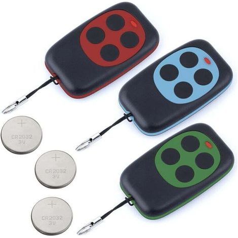 Télécommande Universelle De Portail Avec Fréquence 433,92 Mhz Pour Portail Automatique À Large Plage. Elégante Télécommande À Code Fixe Programmable, Pile Incluse