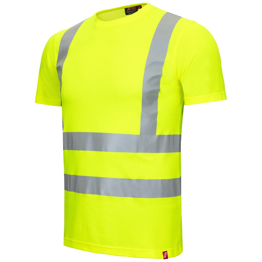Nitras Motion Tex Viz T-shirt Kl. 2 Gr. L Hi-vis Gelb, 7008