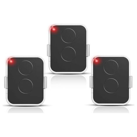 Pair 3 Pièces Télécommande Nice 433 Mhz Rolling Code, 2 Canaux, Remplacement Pour On1e, On2e, On4e, Compatible Avec Motorisations Portail Et Garage, Portée Jusqu’à 200m, Format Porte-clés Compact