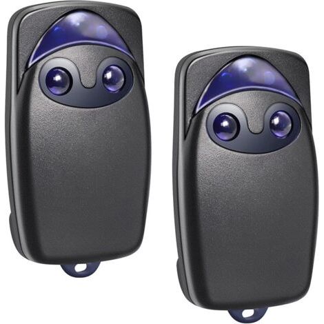 Pair (pack De 2) Télécommande Universelle 433 Mhz Pour Portail - Pour Flo2r-s, Compatible Avec N1ce One1, On1, Floxir, Floxr, Flox2r, Ox2 - Idéale Pour Portes Automatiques Et Volets Roulants