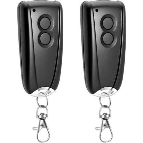 Pair Télécommande Portail Universelle 433 Mhz - Compatible Avec Ecostar Rsc2-433, Liftronic 500/700/800, Portronic D2500/d5000/s4000 - S'Applique À Portails Automatiques, 2 Canaux (pack De 2) (2)