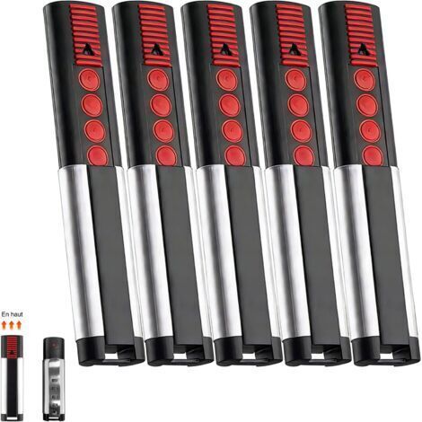 Pair Lot De 5 868mhz Telecommande Portail, Telecommande Porte De Garage Compatible Avec Telecommande 4020 Tx03-868-4, 4026 Tx03-868-2, 4020v000, 4026v000, Bip Portail Porte De Garage, 4 Canaux