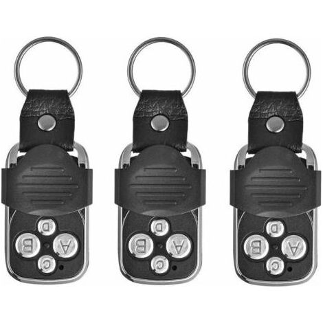 Pair Télecommande[3 Pièce], Électrique À Distance, Pour Porte De Garage Télécommande Universelle 270-433.92mhz Avec 4 Boutons Dupliquées