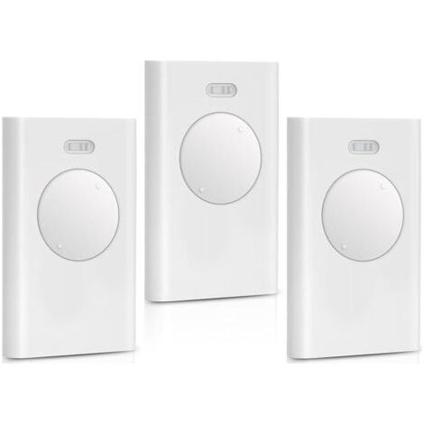 Pair Lot De 3 Télécommandes Universelles Faac 433 Mhz Pour Portail Et Garage, Télécommande 2 Canaux Compatible Avec Faac, Remplacement Pour Modèles Faac 433, Programmation Facile, Distance Jusqu'à 50m
