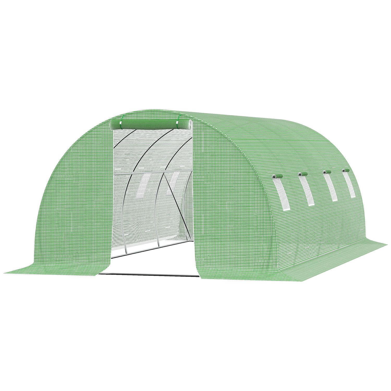 Walk-in Film Greenhouse 6x3m, Frost Protection, Steel Frame