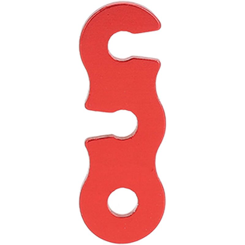 Zeltseilstopper Aus Aluminiumlegierung, 3-loch-seilversteller, Offenes Ende, Windseilklemme, Rote S-schlaufe, 10 Stück