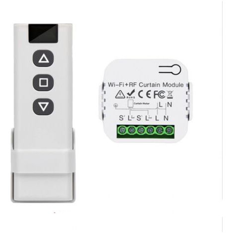 Qorva-module Volet Roulant Sans Fil Interrupteur Sans Fil Pour Volets Roulantstores Composé Dune Télécommande Rf Module Récepteur Max 100m De Portée