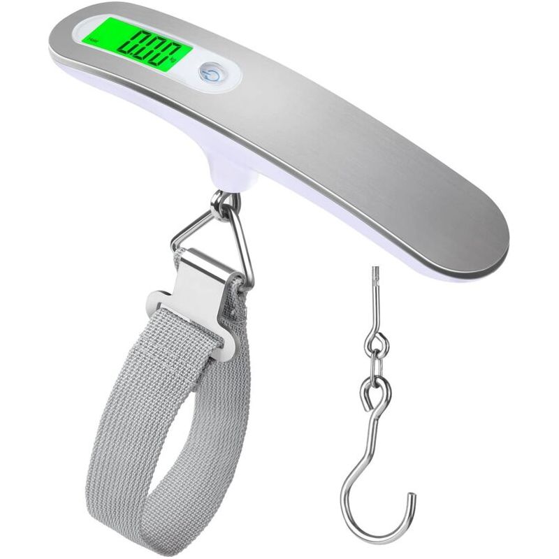 Gepäckwaage, Hochpräzise Gepäckwaage, Tragbare Kofferwaage, Elektronische Digitale Taschenwaage, 50 Kg, Digitale Reisewaage Zum Aufhängen Mit Haken