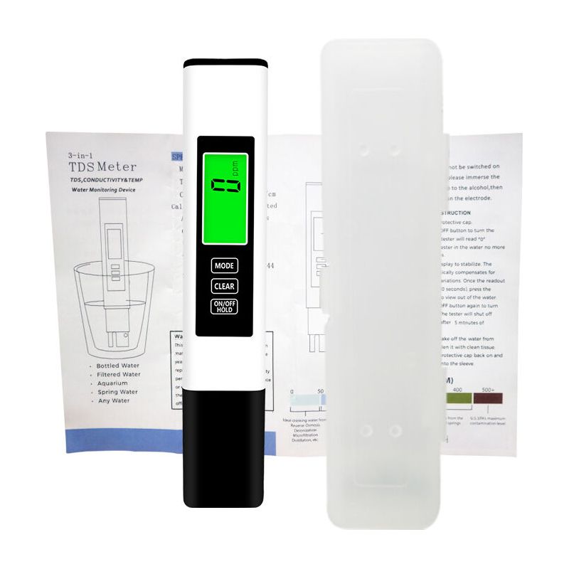 Neu 2024 Digitales 4-in-1-wassermessgerät Für Tds - Genaue Und Zuverlässige Messung Von Tds, Ec Und Temperatur (°c, °f) - 0-9990 Ppm - Spezialisierte Tests Für Trinkwasser, Ro/di-systeme Und Aquarien