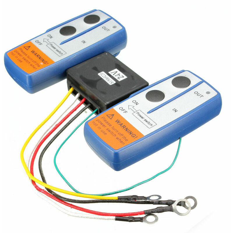 30 M Reichweite Dual-kombinations-funk-winden-bergungsschalter-kit (24 V) Für Lkws Und Atvs - Crezuo