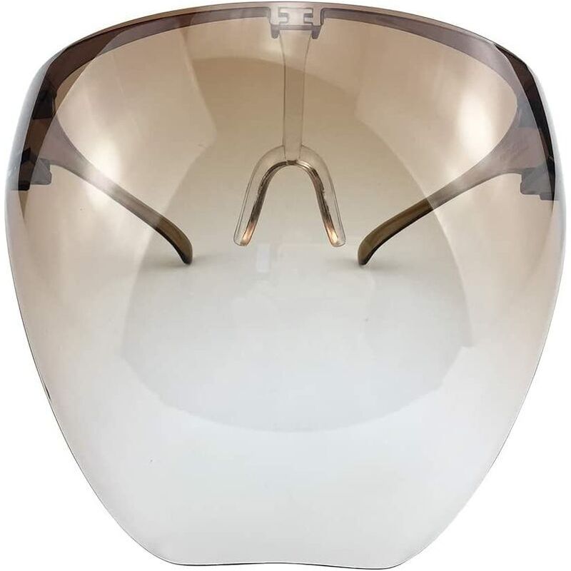 Sonnenbrillenähnliches Visier Mit 180°-schutzabdeckung. Antibeschlaggläser Und Integriertes Klares Visier In Braunem Design.