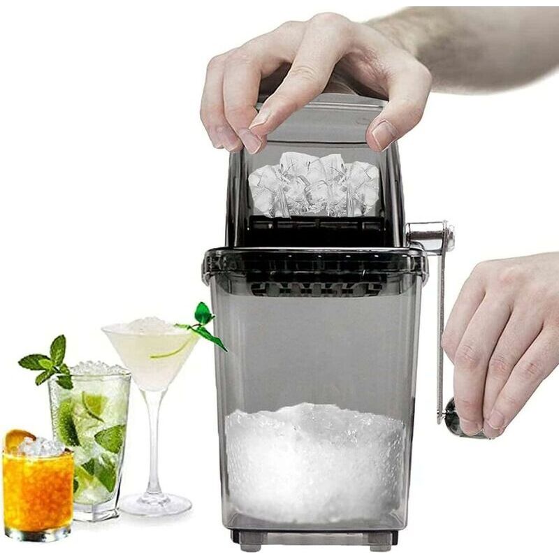 Manueller Eiscrusher, Rotations-eiscrusher, Cocktail- Und Slush-maschine, Crushed Ice Cubes, Smoothie-maker, Eiscrusher Für Zuhause, 1,25-liter-eiscrusher Aus Chrom, Eiswürfel, Getränke, Zerkleinerer,
