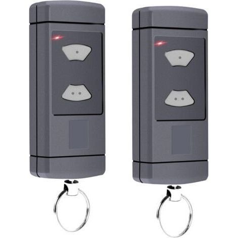 Lot De 2 Émetteurs Portatifs Compatibles Avec Hörmann - 40,685 Mhz - Pour Porte De Garage Hörmann Hsm2-40, Hsm4-40, Hse2-40, Hse4-40, Hs2-40, Hs4-40, 2 Canaux