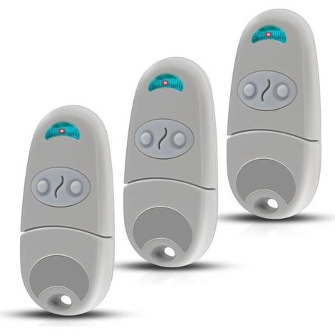 Télécommande De Portail 433,92 Mhz – Compatible Avec T0p432na – 2 Canaux, 3 Télécommande– Pour Portes De Garage & Portails Automatisés