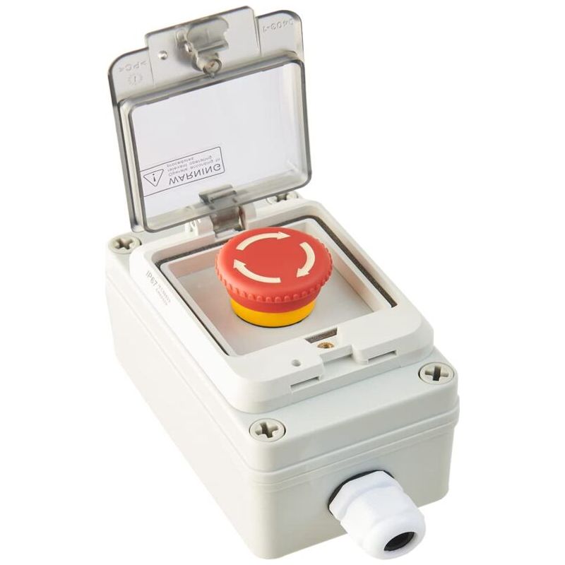 Not-aus-schalter Mit Gehäuse, Not-aus-box, Not-aus-taster Mit Gehäuse, Not-aus-tasterbox, Not-aus-taster