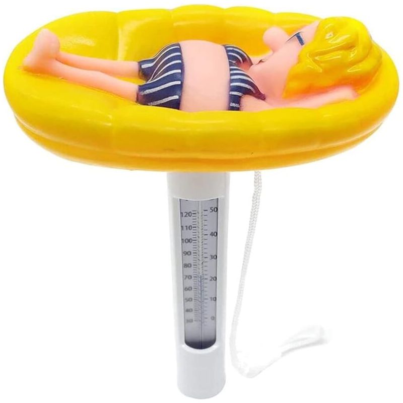 Schwimmendes Poolthermometer, Großes, Gut Ablesbares Teichthermometer, Baby-poolthermometer Mit Cartoon-motiv Für Schwimmbäder, Badegewässer, Spas, Whirlpools Und Aquarien