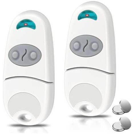Télécommande Pour Portail, 2 Packs Télécommande Portail 433,92 Mhz, Télécommande C@me 2 Canaux Compatible Avec Ee Ev, Na, 432m(comprend 2 Piles Supplémentaires)