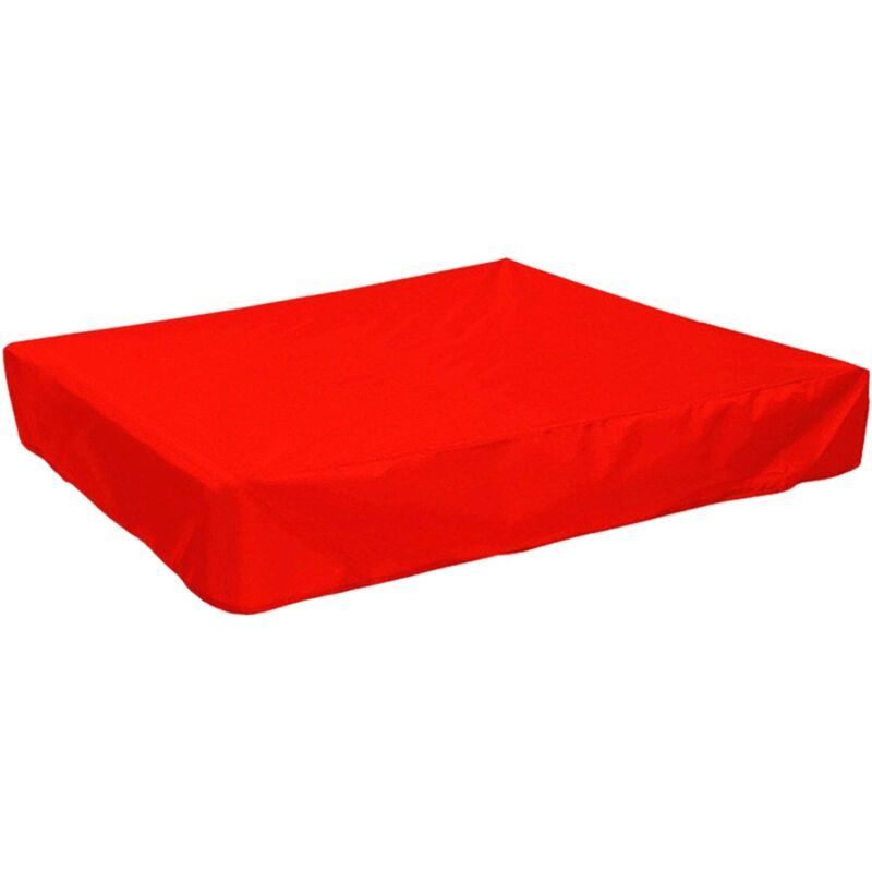 Quadratische Kinder-sandkasten-poolabdeckung, Schutzhülle, Poolzubehör (120x120x20cm) (rot 2)