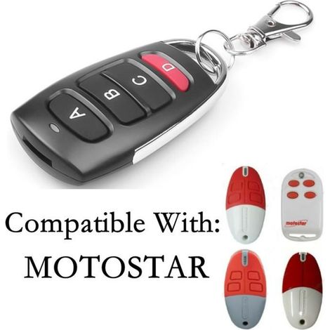 Télécommande Cloneur 4 Canaux 433,92 Mhz – Code Fixe Pour Garage, Voiture Et Alarme – Portée Jusqu'à 100m – Compatible Motostar Re532/re534/clik 4m