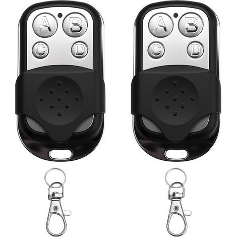 2 Pièces Telecommande Universelle Portail 433.92 Mhz Bip Portail Universelle Sans Fil Compatible Télécommande Garage Code Fixe Rolling Code À 4 Boutons Pour Porte De Garage Et Voiture
