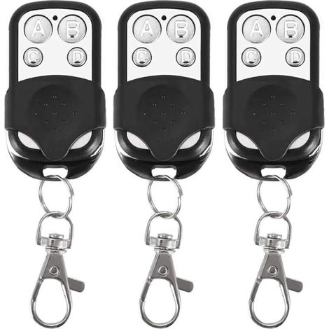 Bardusch-lot De 3 Télécommandes Universelles, À Code Fixe, Avec Fréquence De 433,92 Mhz, Pour Portail Automatique