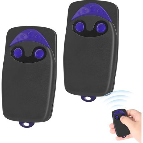 – Lot De 2 Télécommandes Pour Portail Automatisé – Fréquence 433,92 Mhz – 2 Boutons – Compatible Floxir Floxr Oxi – Système Rolling Code - 92mhz